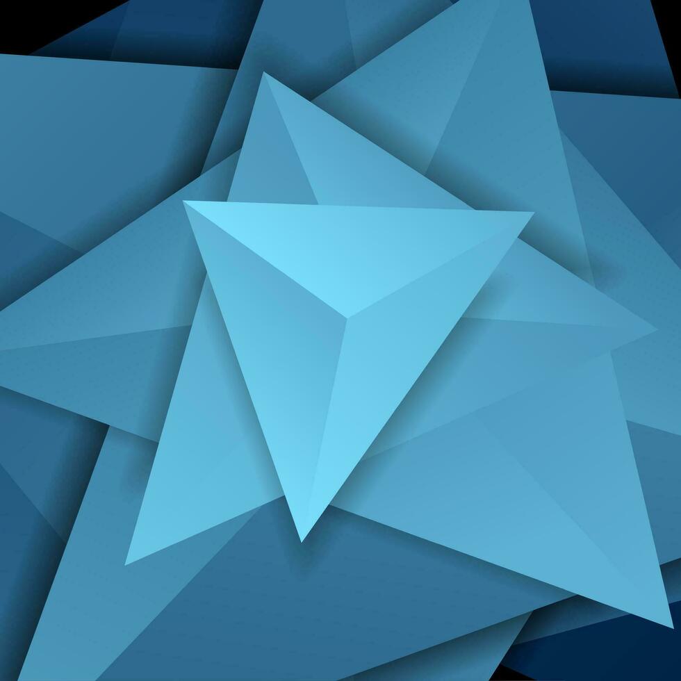 blå abstrakt tech 3d polygonal former begrepp bakgrund vektor