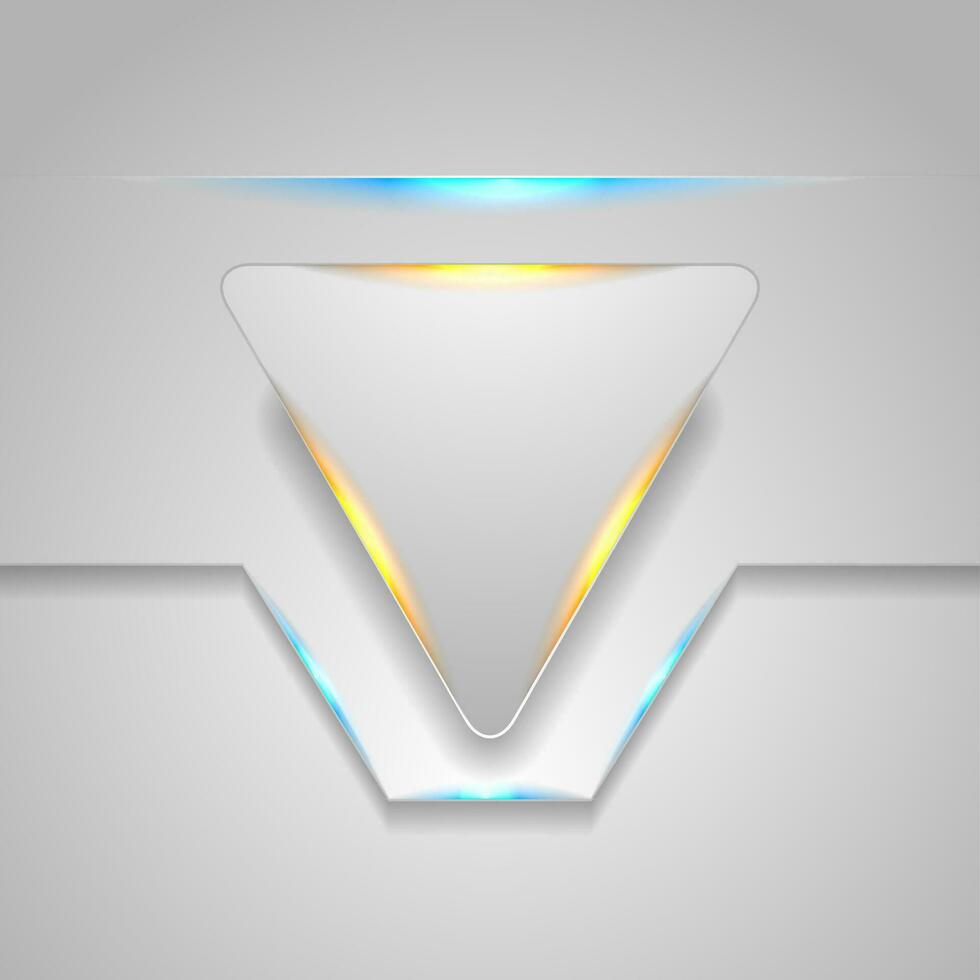 Konzept Hi-Tech Geometrie Hintergrund mit glühend Licht vektor