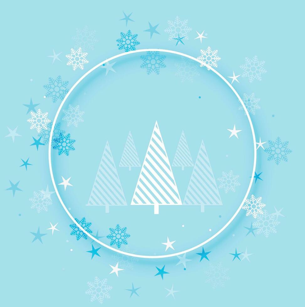 Urlaub Konzept Banner zusammengesetzt von Elemente von Weihnachten Grafik Quellen. magisch Hintergrund mit Blau Farbe Illustration. Winter Jahreszeit Design zum Netz Buchseite, Förderung, drucken. Vektor Design von eps 10.