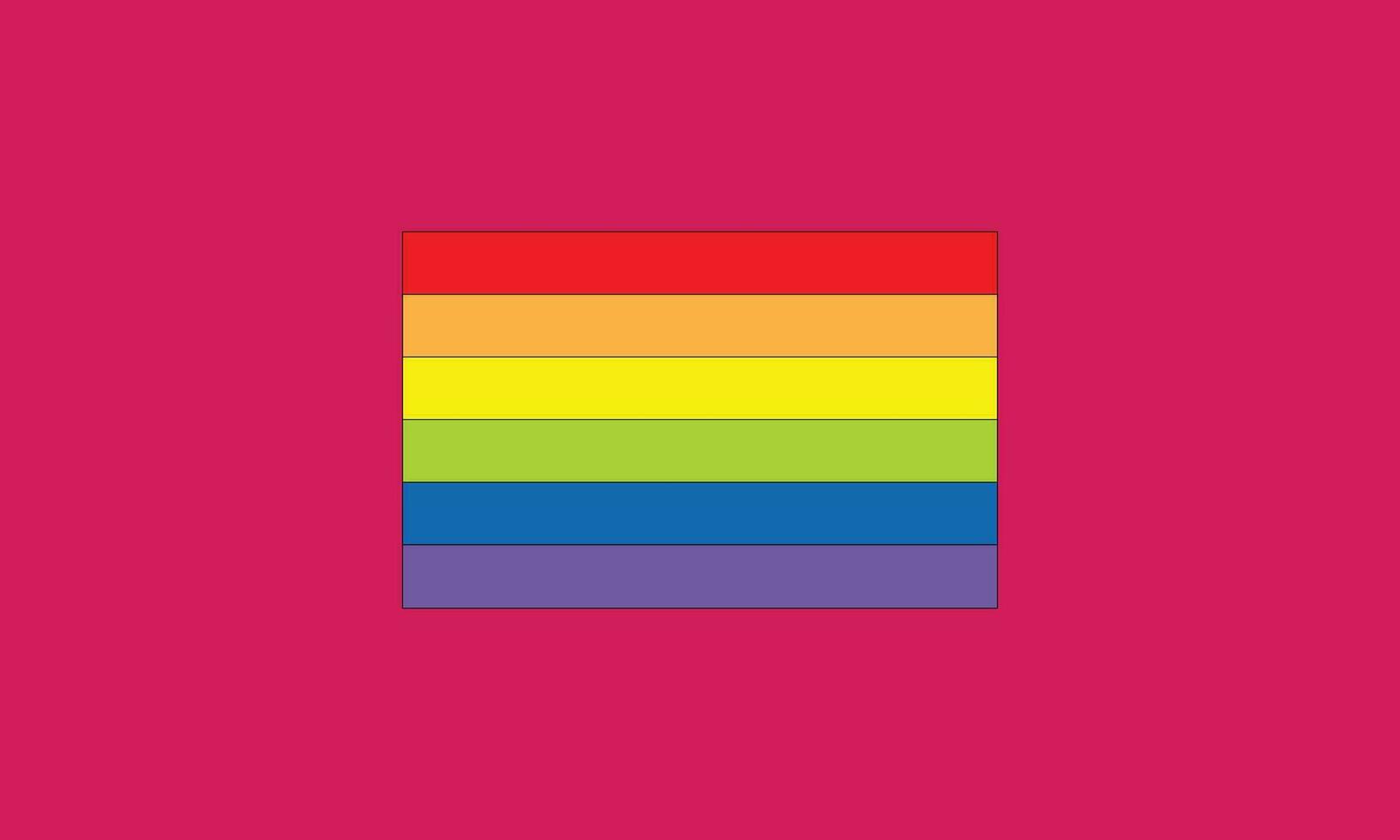Stolz Regenbogen bunt Flagge auf Weiß vektor