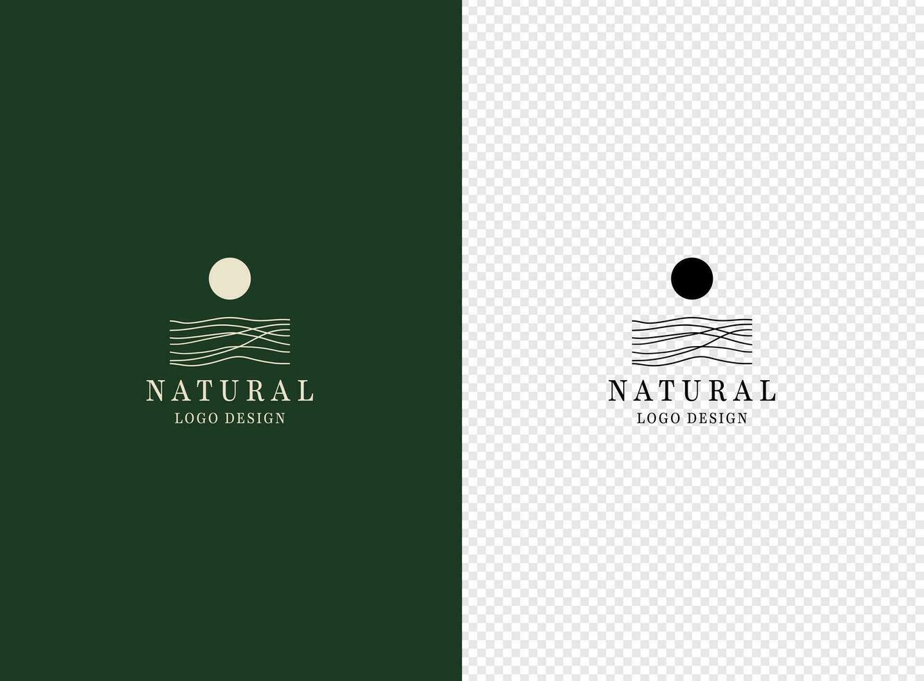 natürlich branding Logo Design Konzept. Sonne und Berg Logo. Vektor Illustration.