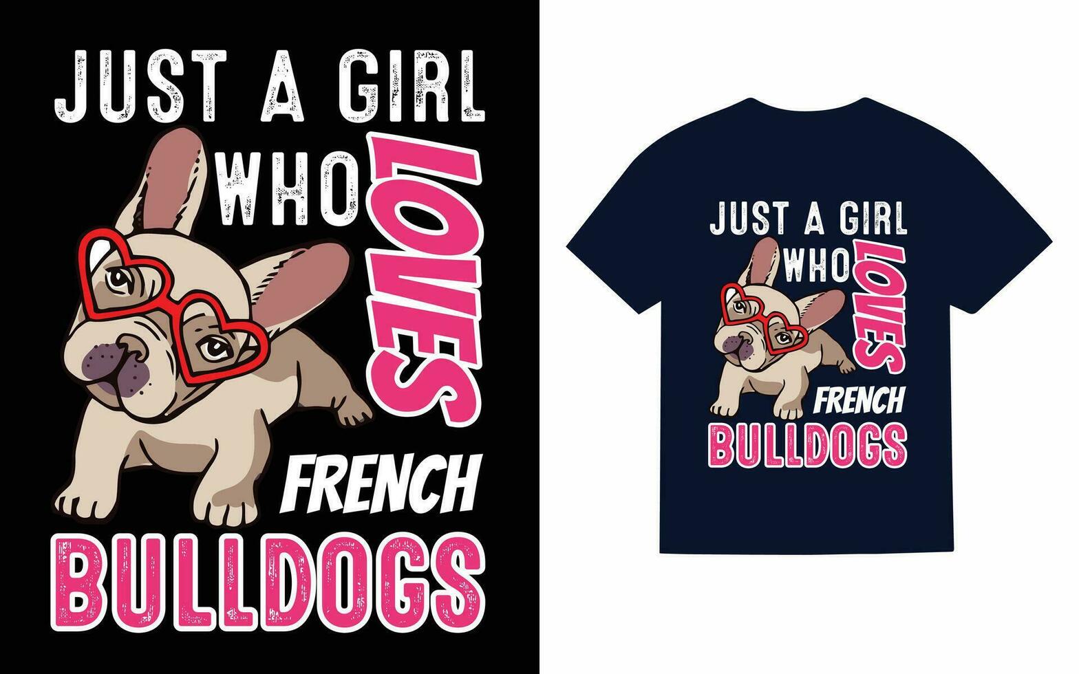 franska bulldogg typografi t-shirt design vektor