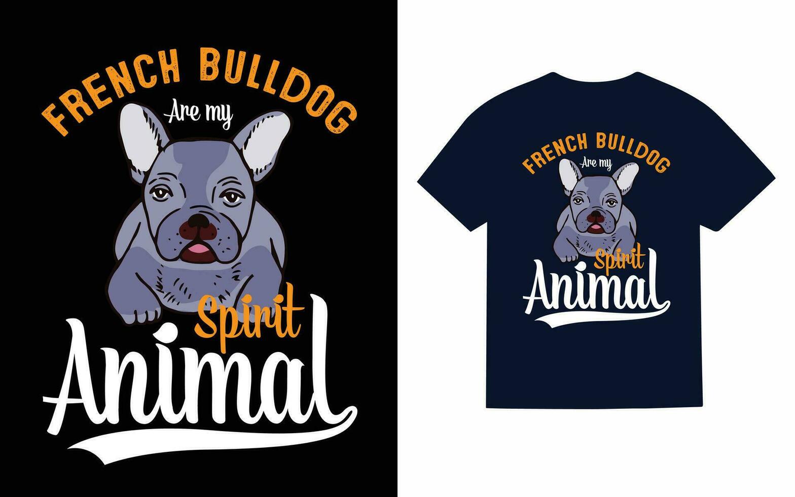 franska bulldogg typografi t-shirt design vektor