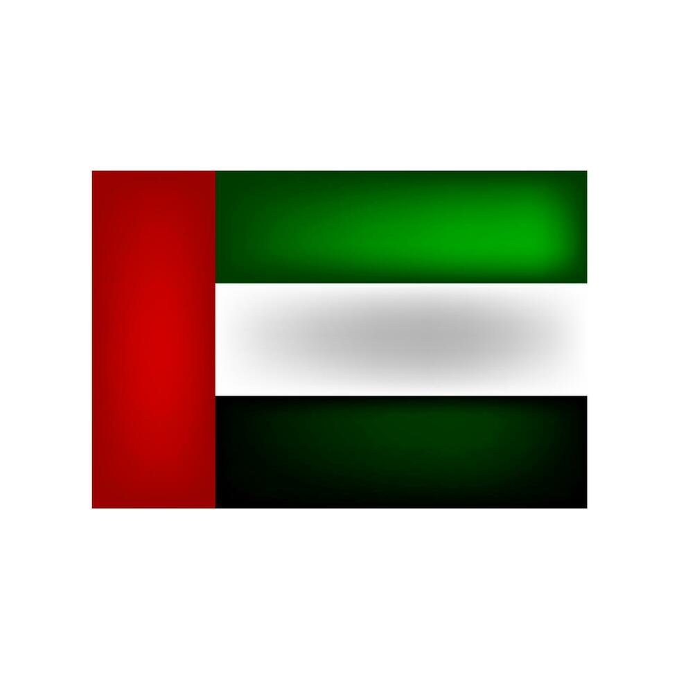 schmutzig vereinigt arabisch Emirate Flagge. Vektor. vektor