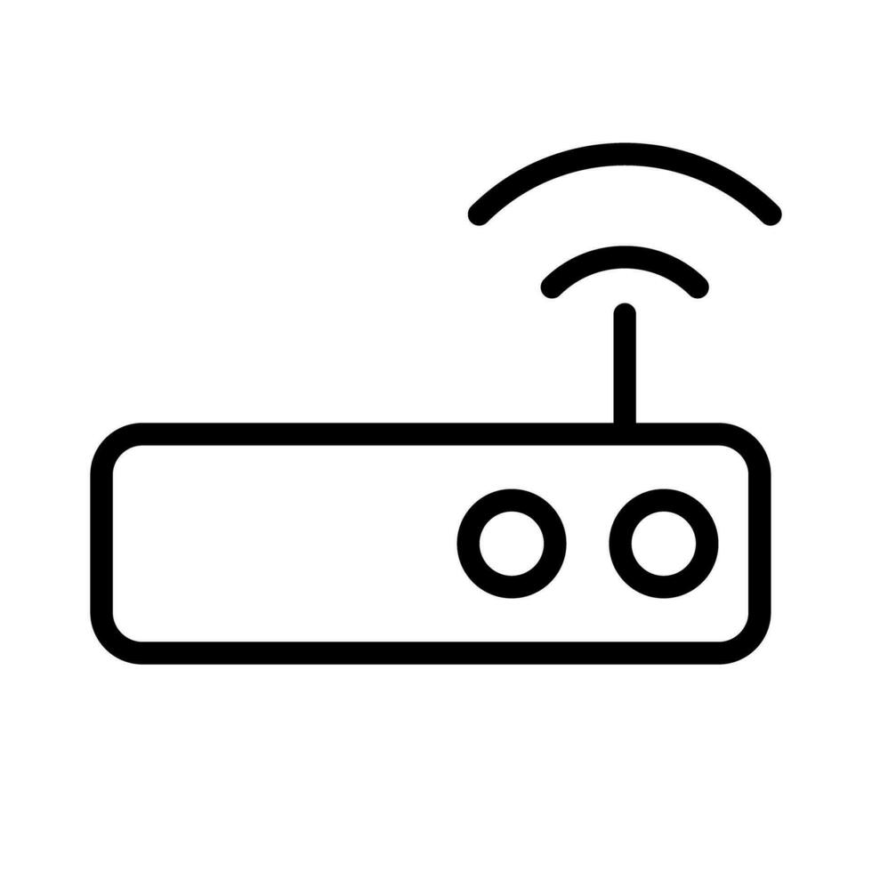 einfach W-lan Router. Netzwerk Zugriff Punkt. Vektor. vektor