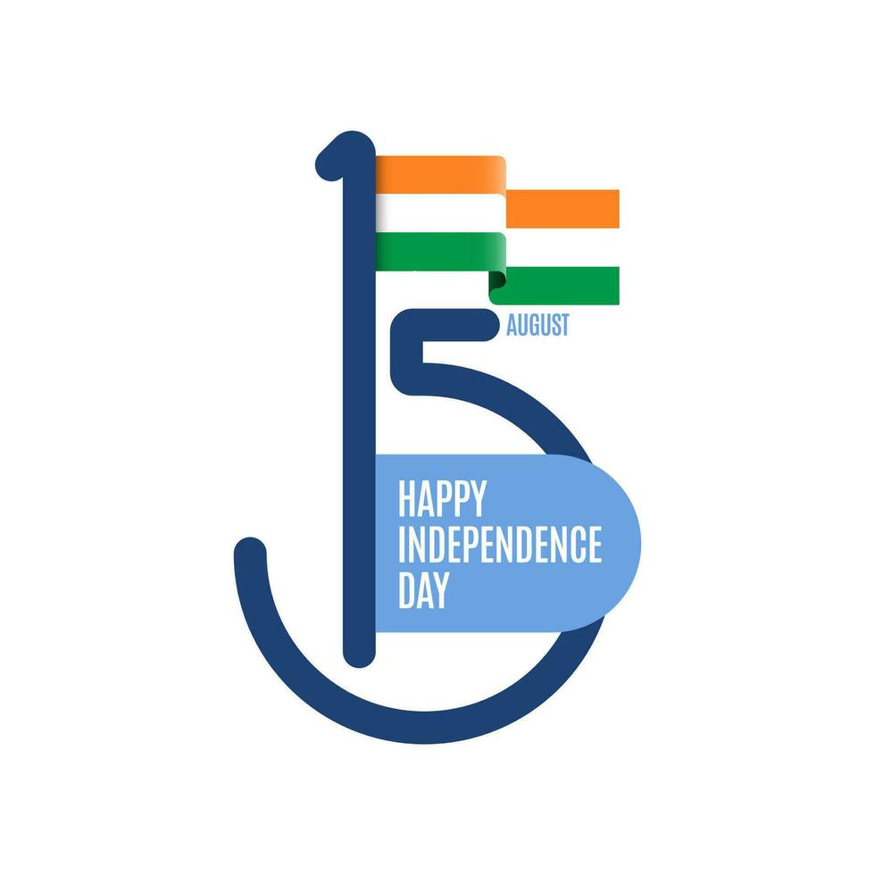 Unabhängigkeit Tag von Indien, 15 .. August Festival Kunstwerk vektor