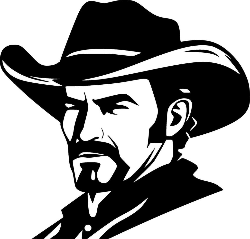 Cowboy - - minimalistisch und eben Logo - - Vektor Illustration