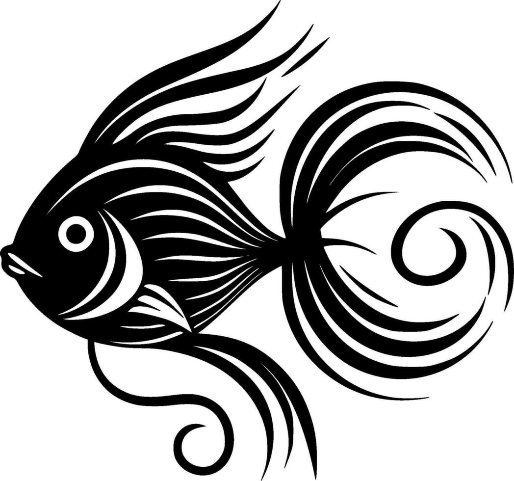 Fisch - - minimalistisch und eben Logo - - Vektor Illustration