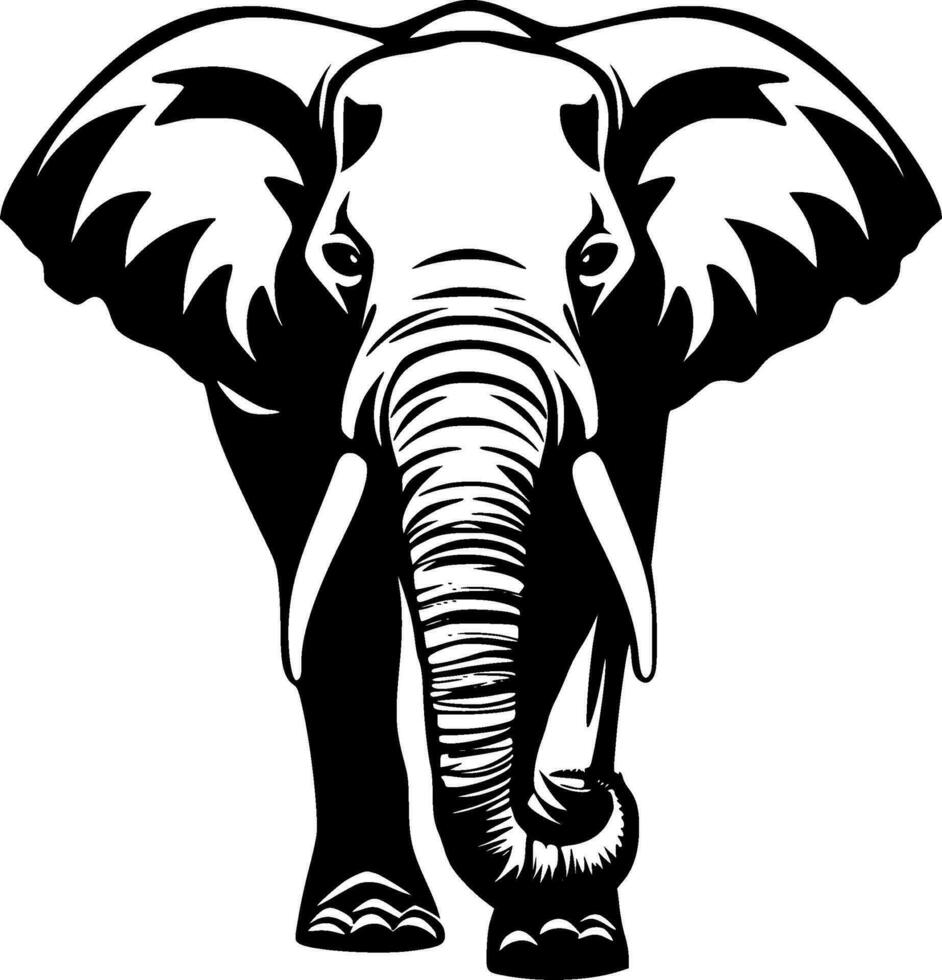 elefant - minimalistisk och platt logotyp - vektor illustration