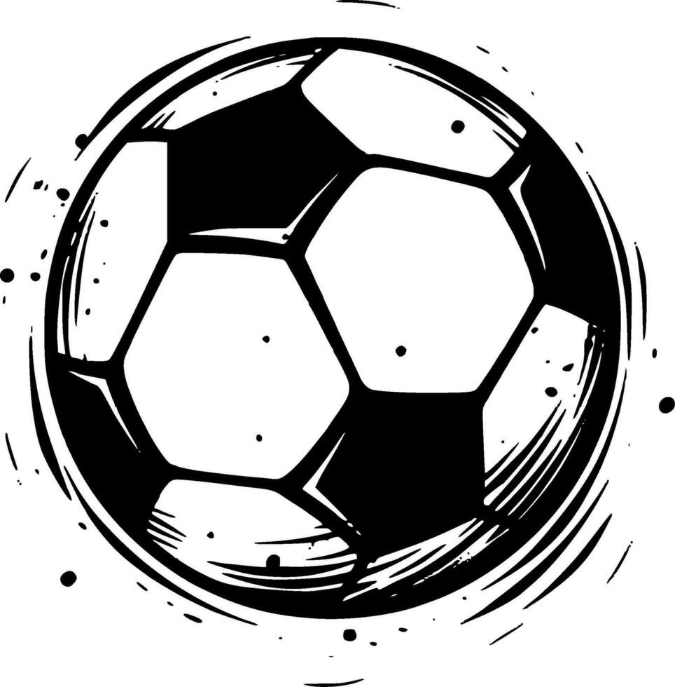 Fußball - - minimalistisch und eben Logo - - Vektor Illustration