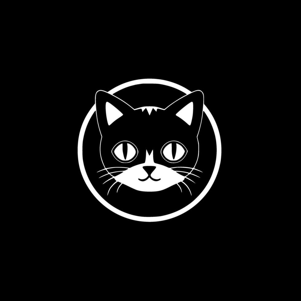 Katze - - schwarz und Weiß isoliert Symbol - - Vektor Illustration