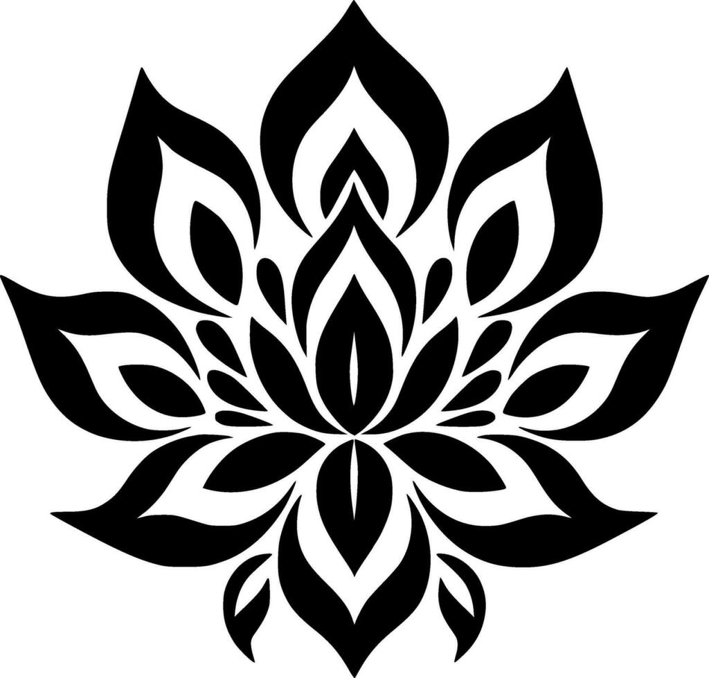 Mandala - - minimalistisch und eben Logo - - Vektor Illustration