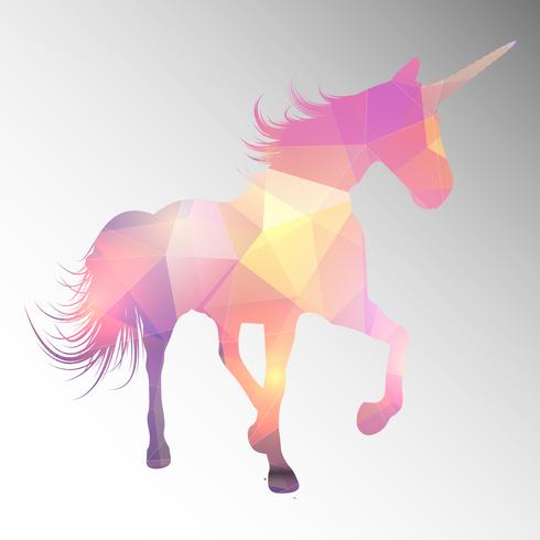 Låg poly unicorn design vektor