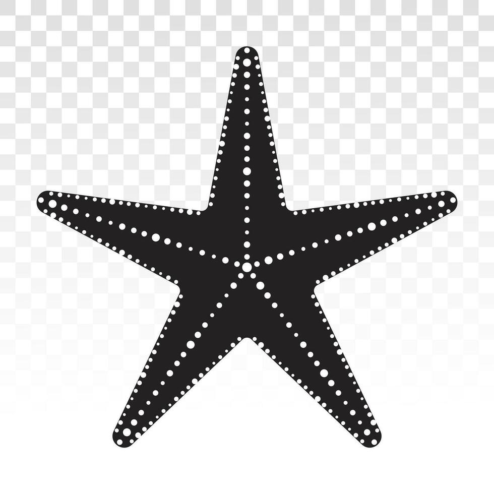 sjöstjärna eller djur hav stjärna fisk marin liv platt ikon för appar och webbplatser vektor