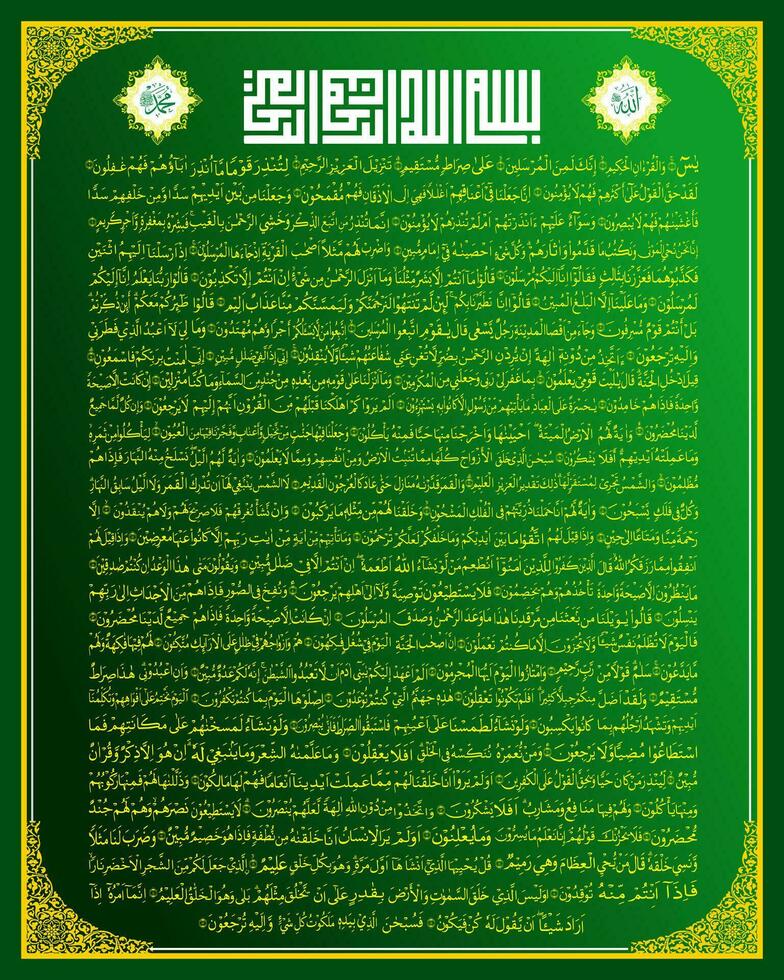 Arabisch Kalligraphie Design, von das Koran im das Name von Allah, die meisten gnädig, die meisten barmherzig. zum Banner Hintergrund Design usw vektor