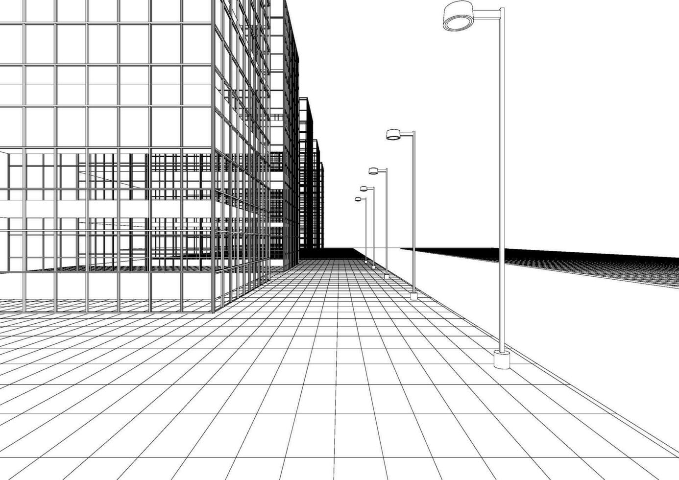 3D-Darstellung des Bauvorhabens vektor