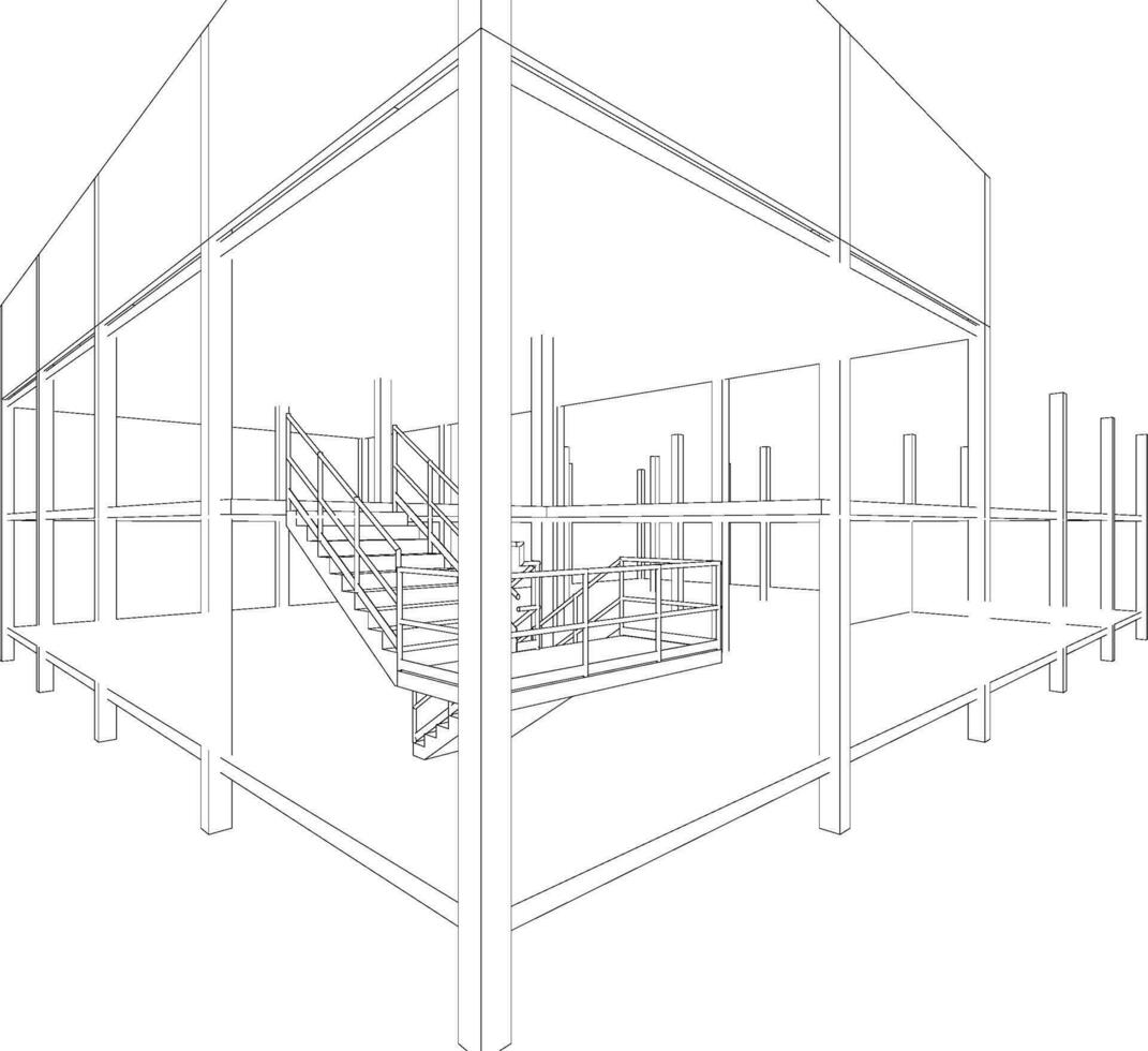 3D-Darstellung des Bauvorhabens vektor