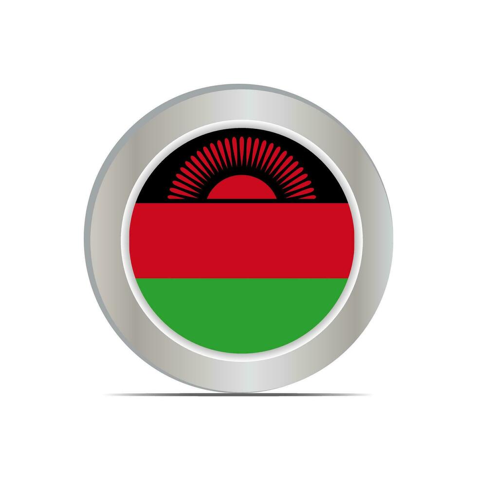 de nationell flagga av de republik av malawi är isolerat i officiell färger. vektor