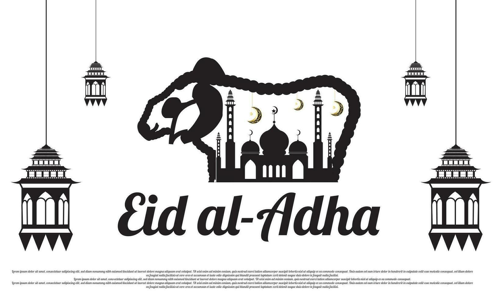 eid al adha abstrakt Hintergrund vektor