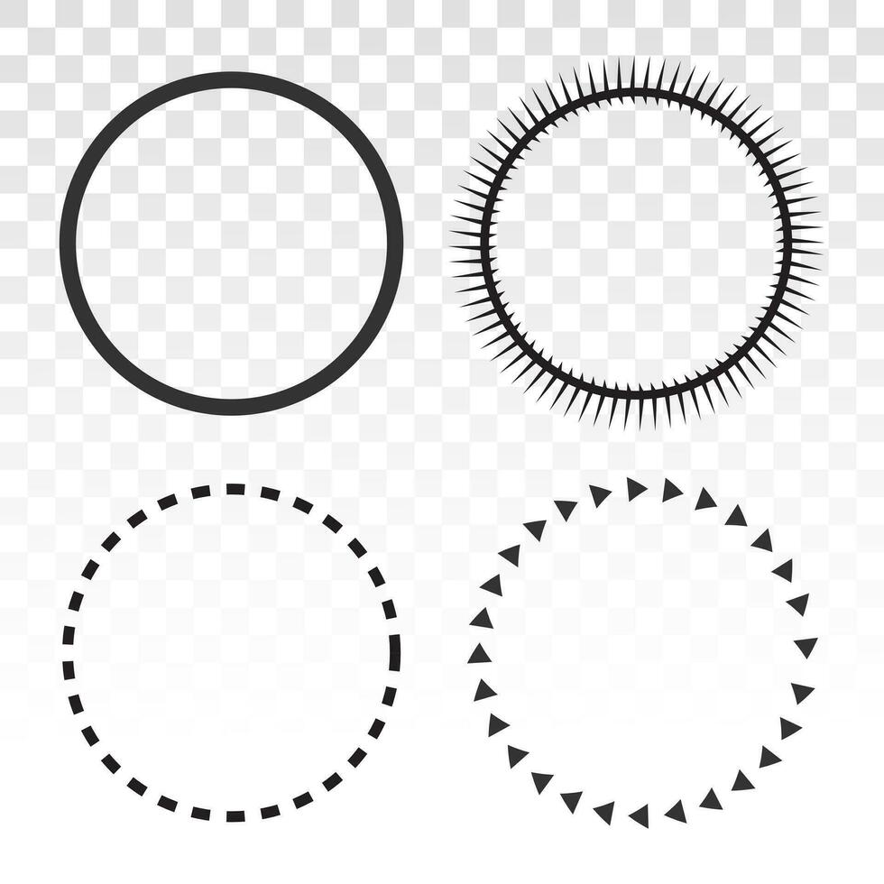 runda cirkel geometrisk boll form linje konst vektor ikon för appar och webbplatser