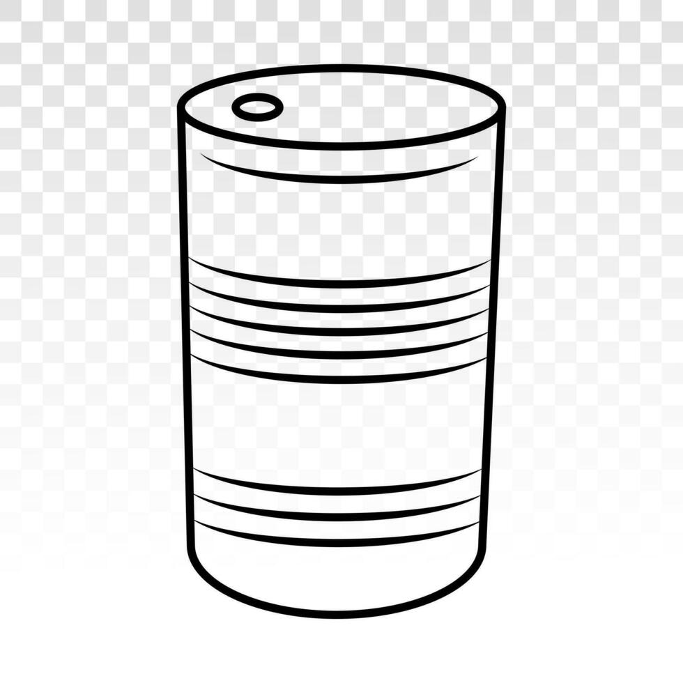 Öl Trommel Container oder Fass oder Eisen Stahl Trommel eben Symbol vektor