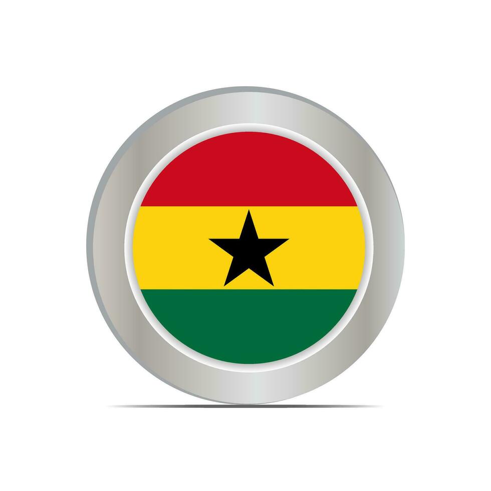 das National Flagge von das Republik von Ghana ist isoliert im offiziell Farben. vektor