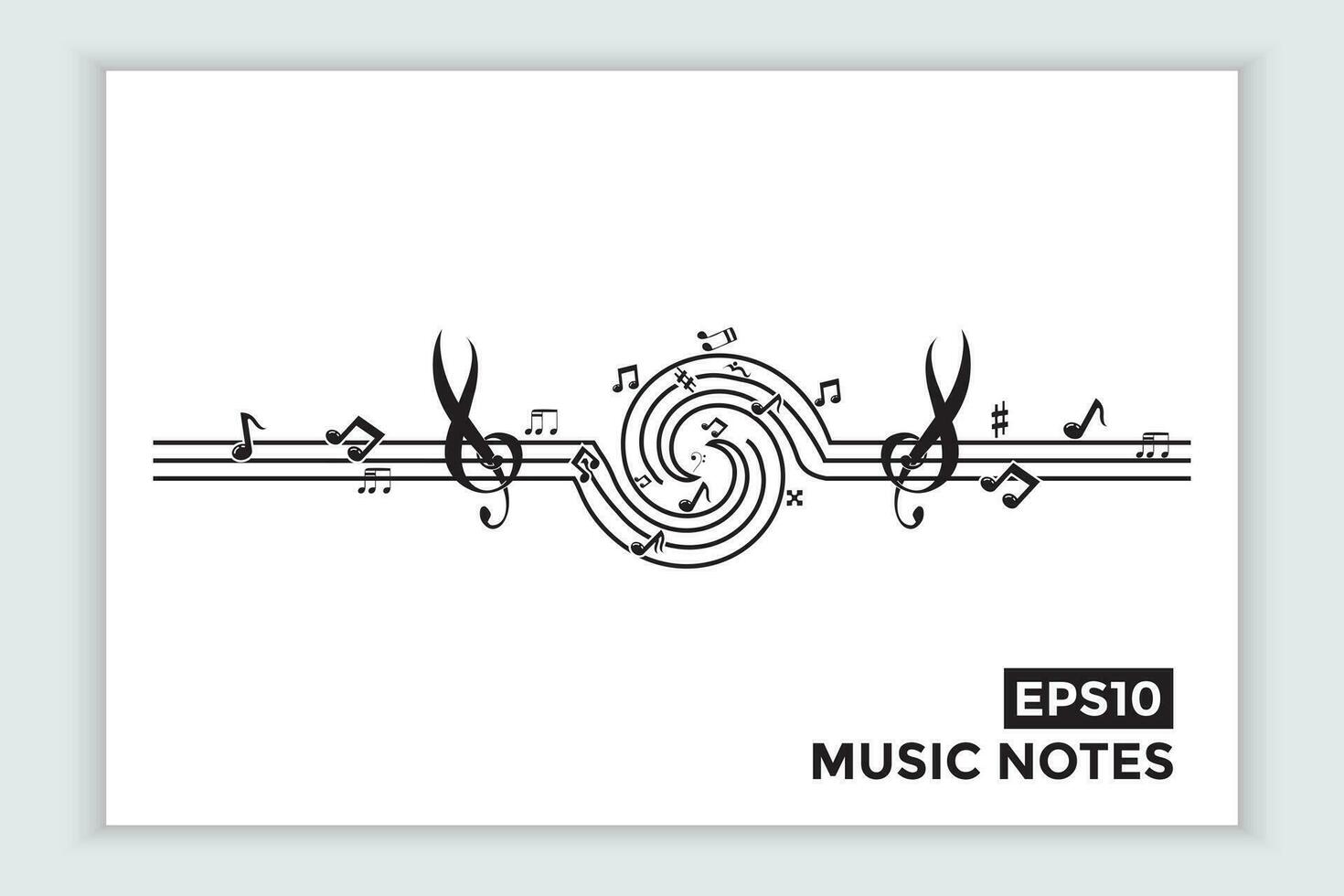 Musik- Rahmen oder Musik- Hinweis Zeichen oder Symbol. Musical Rahmen Symbole Element Vektor zum Banner Material, Hintergrund.