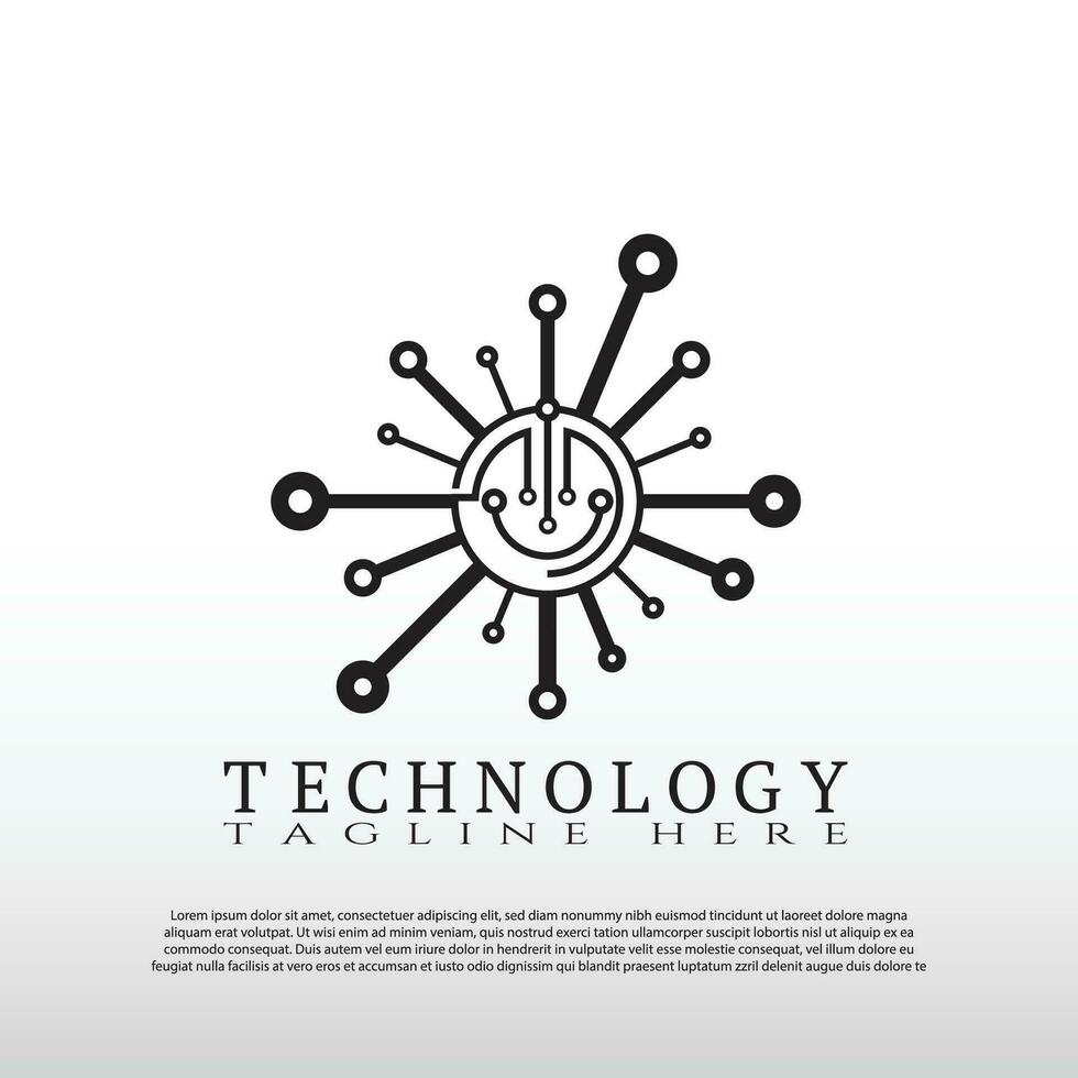 Technologie Logo. Zukunft Technik Symbol. Illustration Element-Vektor vektor