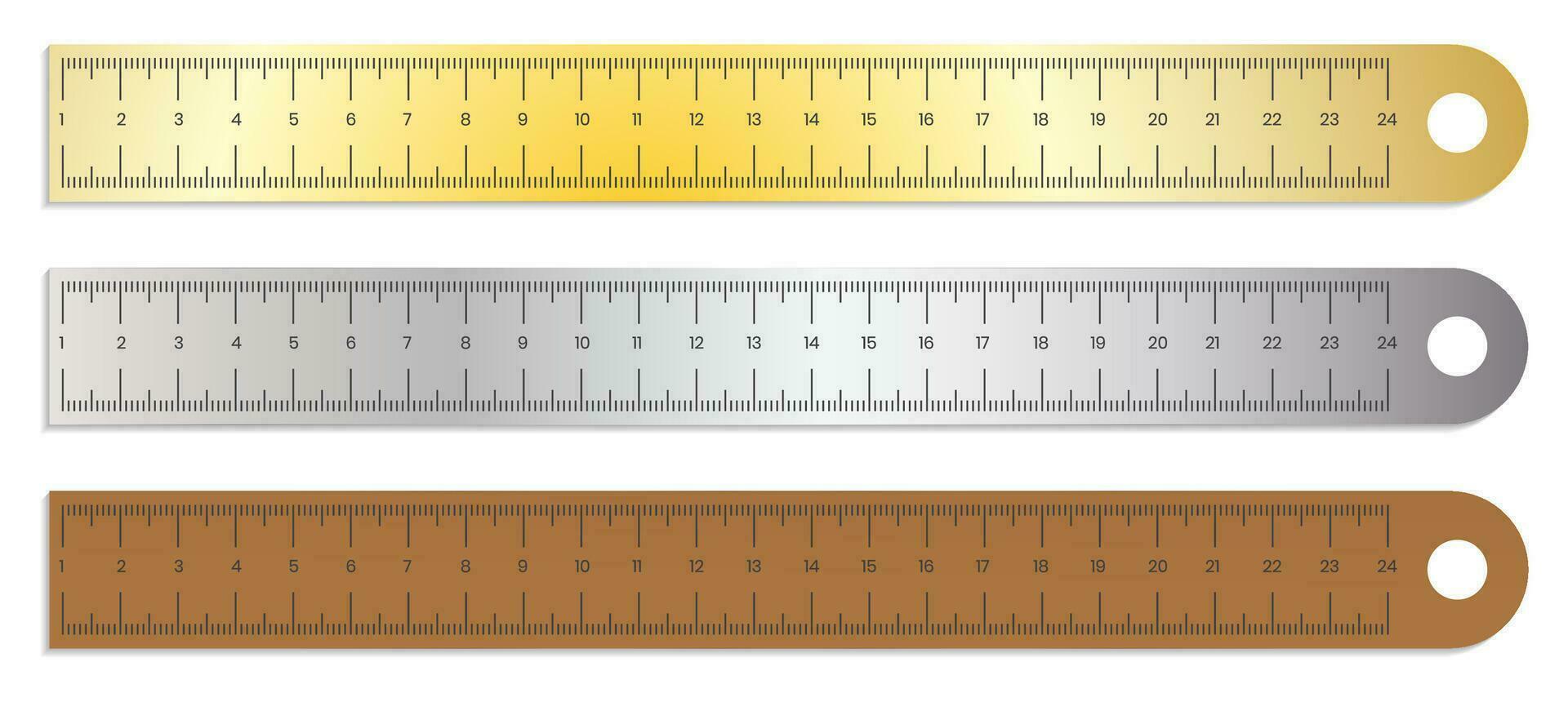 linjal med centimeter och millimeter skala för appar eller hemsida vektor