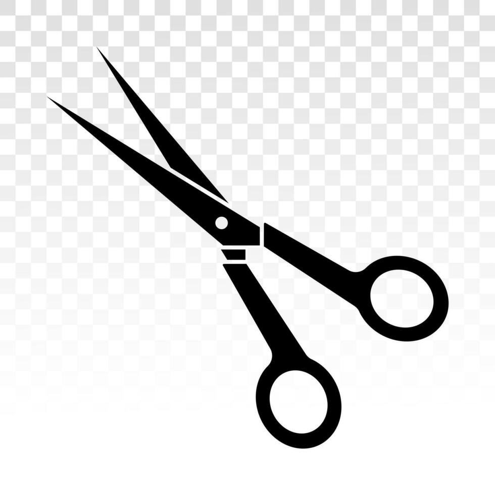sax eller frisering scissor platt ikon för appar eller webbplatser vektor