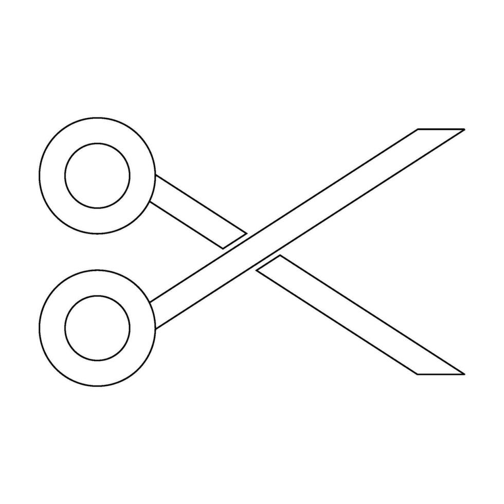 Schneiden Schere Symbol Vektor