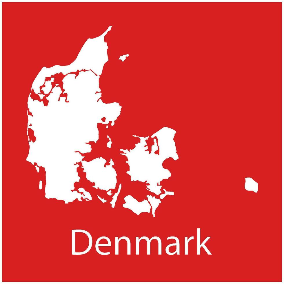 Dänemark Karte Symbol Hintergrund Vektor