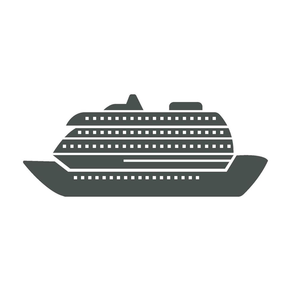 Kreuzfahrtschiff-Symbol vektor