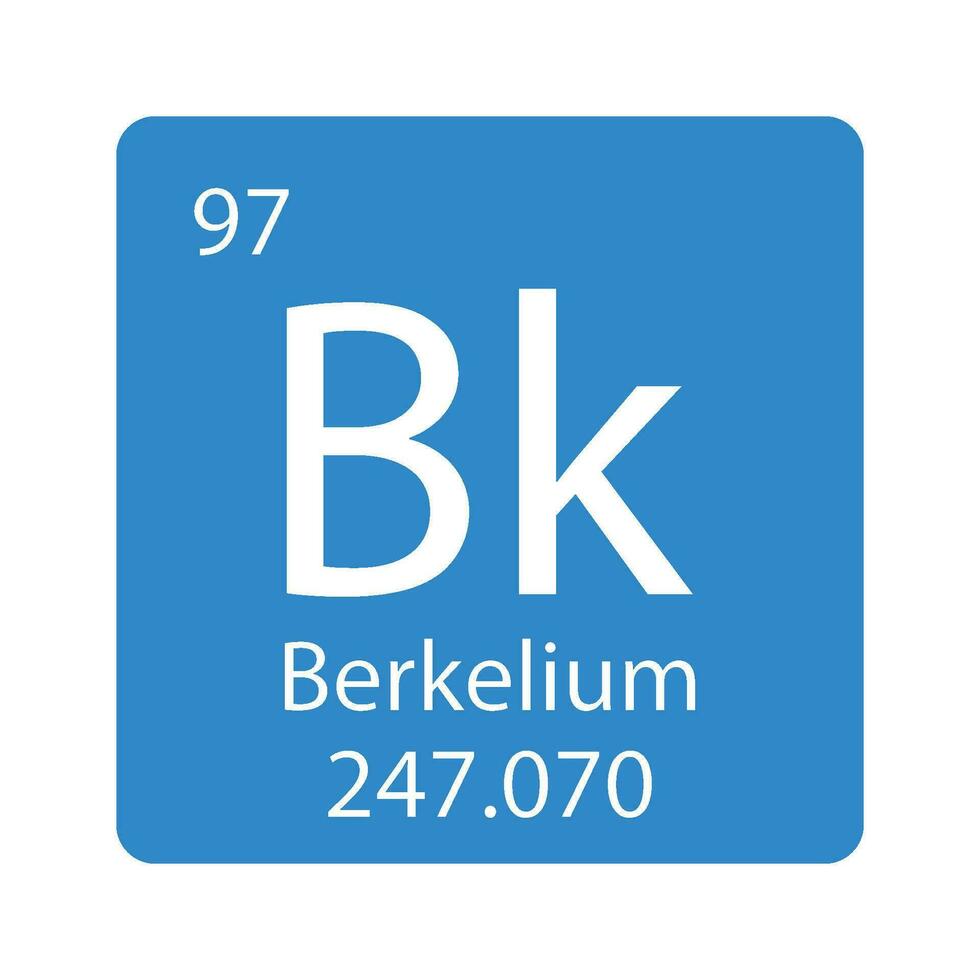 periodisk tabell element berkelium ikon vektor