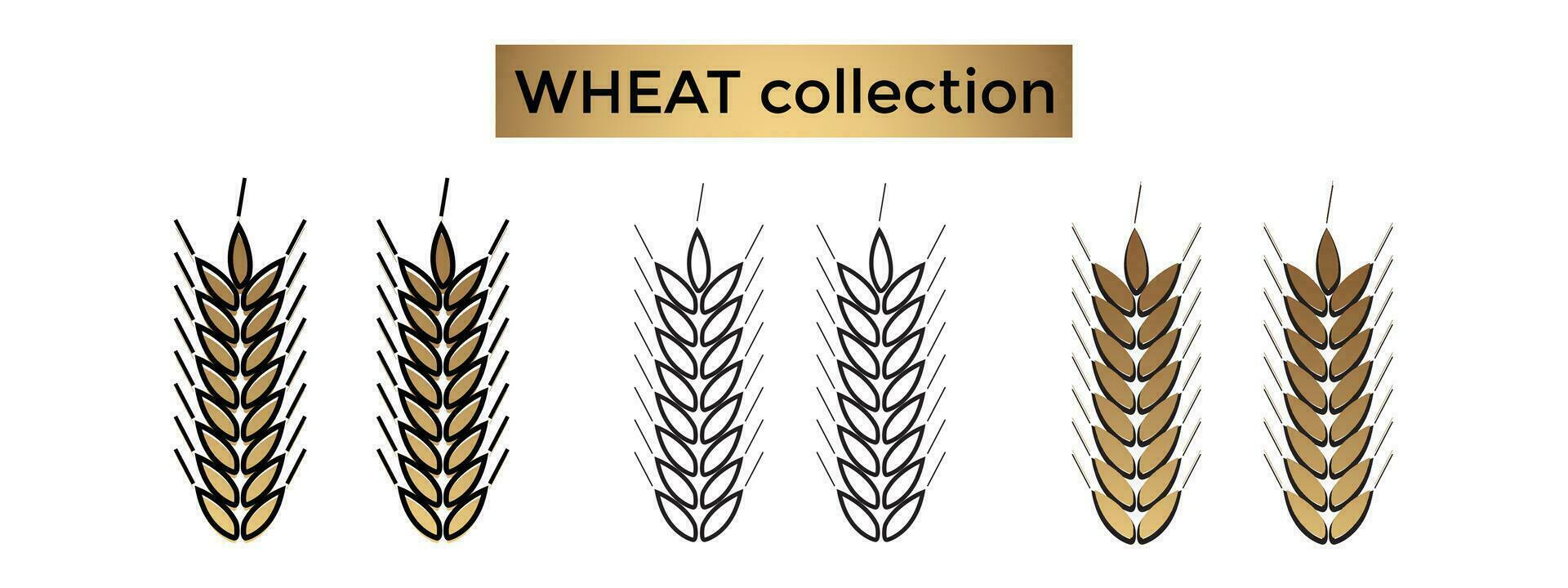 Sammlung von Weizen Bauernhof Logos vektor