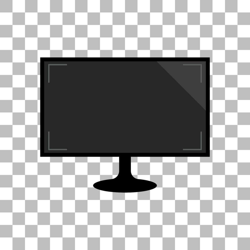 Monitor mit ein leer und isoliert Bildschirm mit ein Weiß Hintergrund. Attrappe, Lehrmodell, Simulation Vorlage Design, Vektor Illustration Elemente.