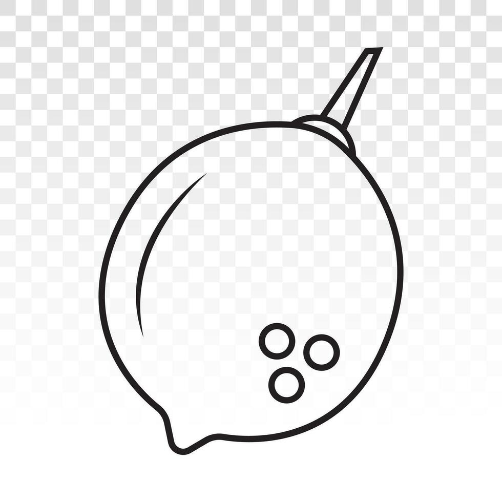 citrus- citron- frukt linje konst ikon för appar och webbplatser vektor