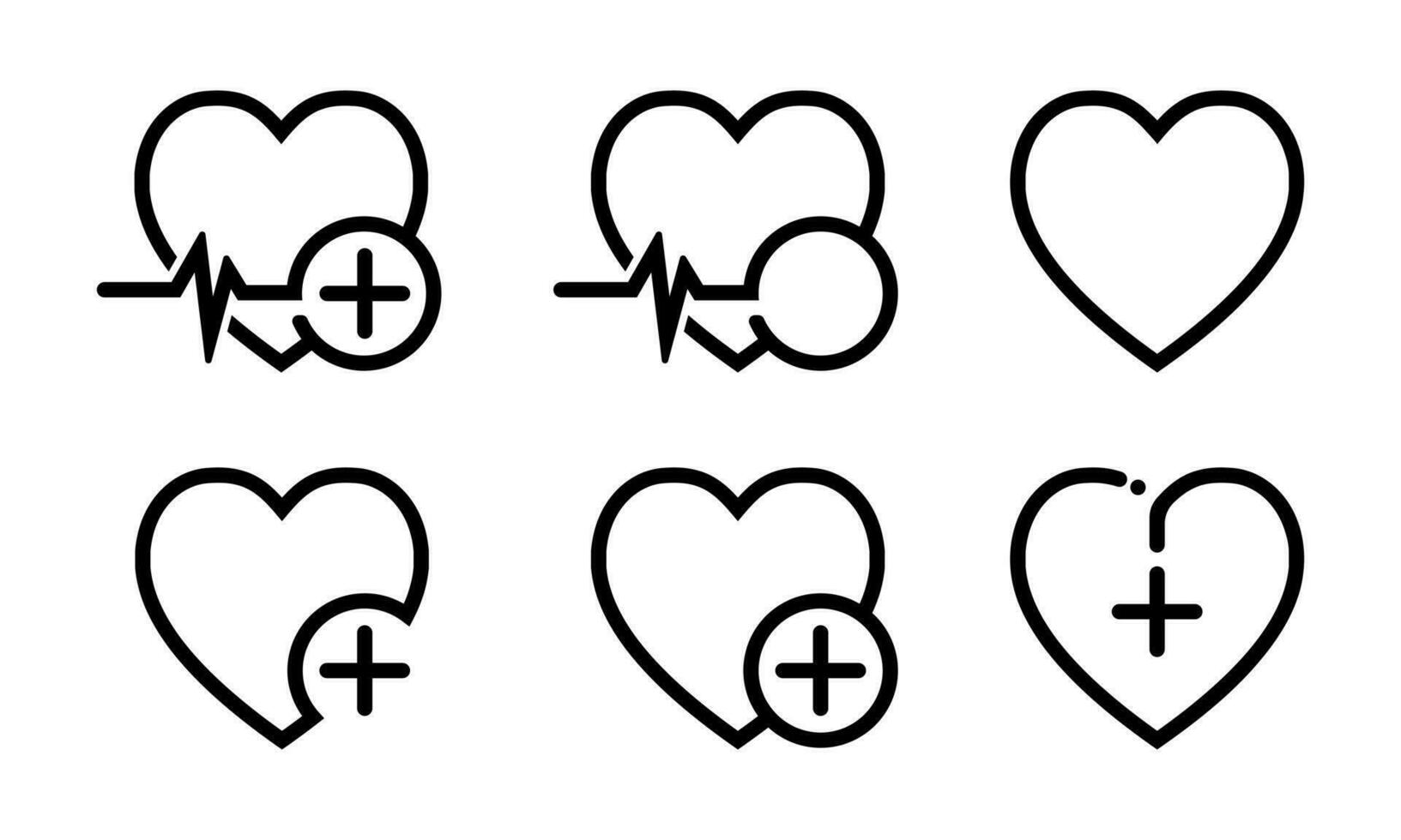 Herz Symbol im das Linie Kunst Design zum das Webseite. Symbol von Medizin. medizinisch Gesundheit Pflege unterzeichnen. das Konzept von Liebe Hingabe. Herz Form. romantisch Stil. vektor