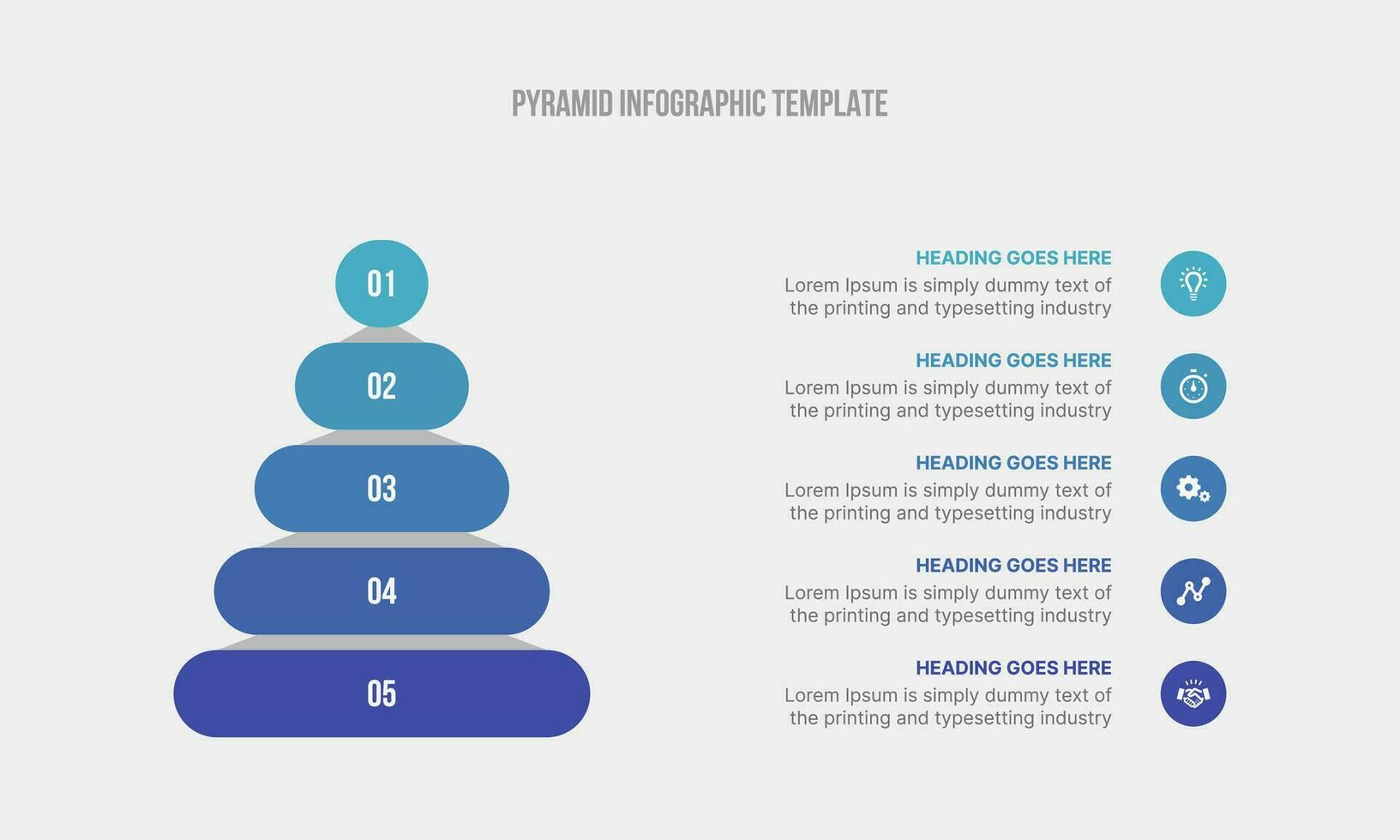 pyramid Diagram platt vektor diagram infographic