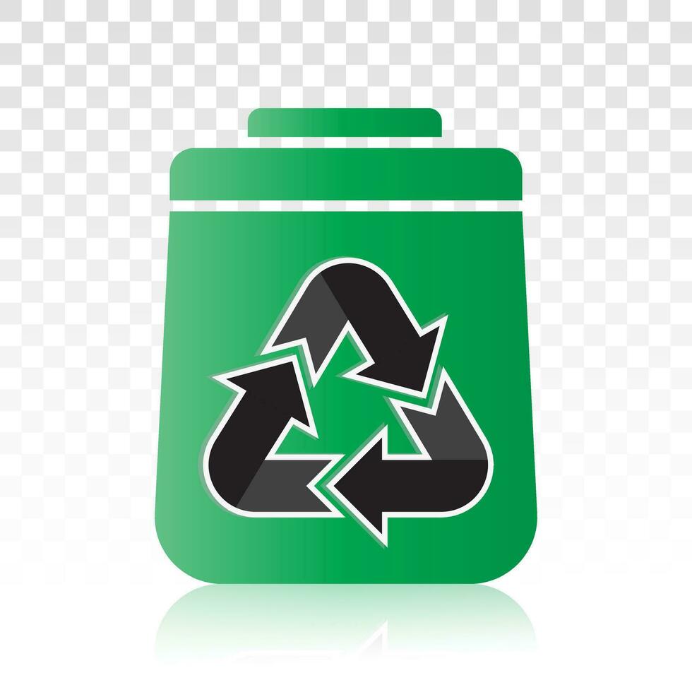 återvinna symbol eller återvinning pilar platt ikon för appar och webbplatser vektor