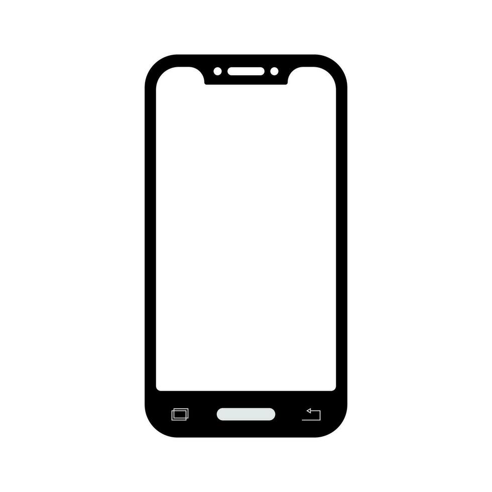 Handy, Mobiltelefon Telefon mit ein leer Bildschirm vektor