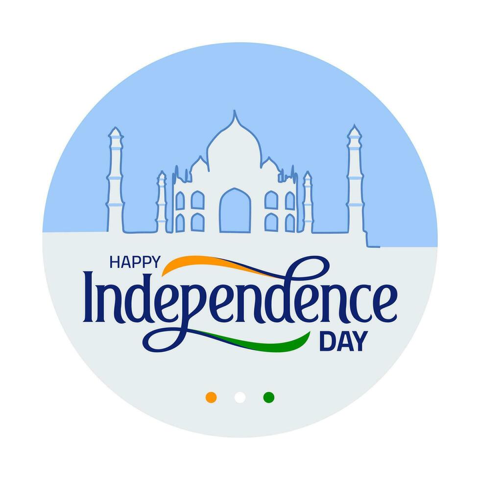 August 15, glücklich Unabhängigkeit Tag. Vektor Gruß Karte Design zum indisch Unabhängigkeit Tag.