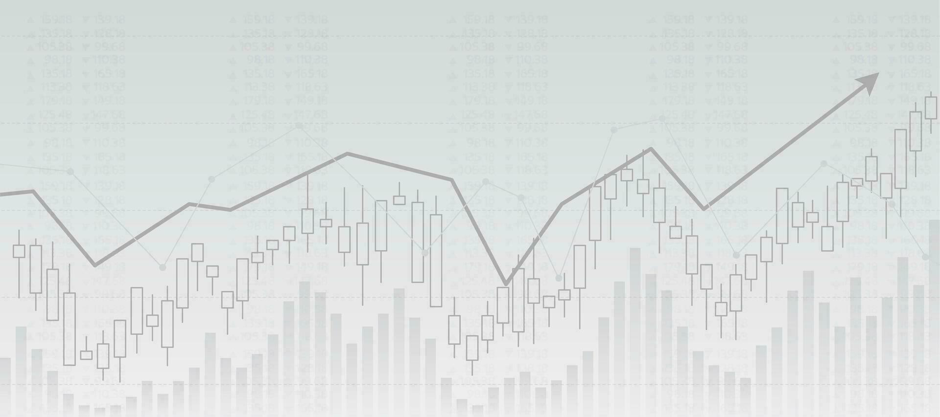 linje Diagram finansiera diagram på grå bakgrund vektor