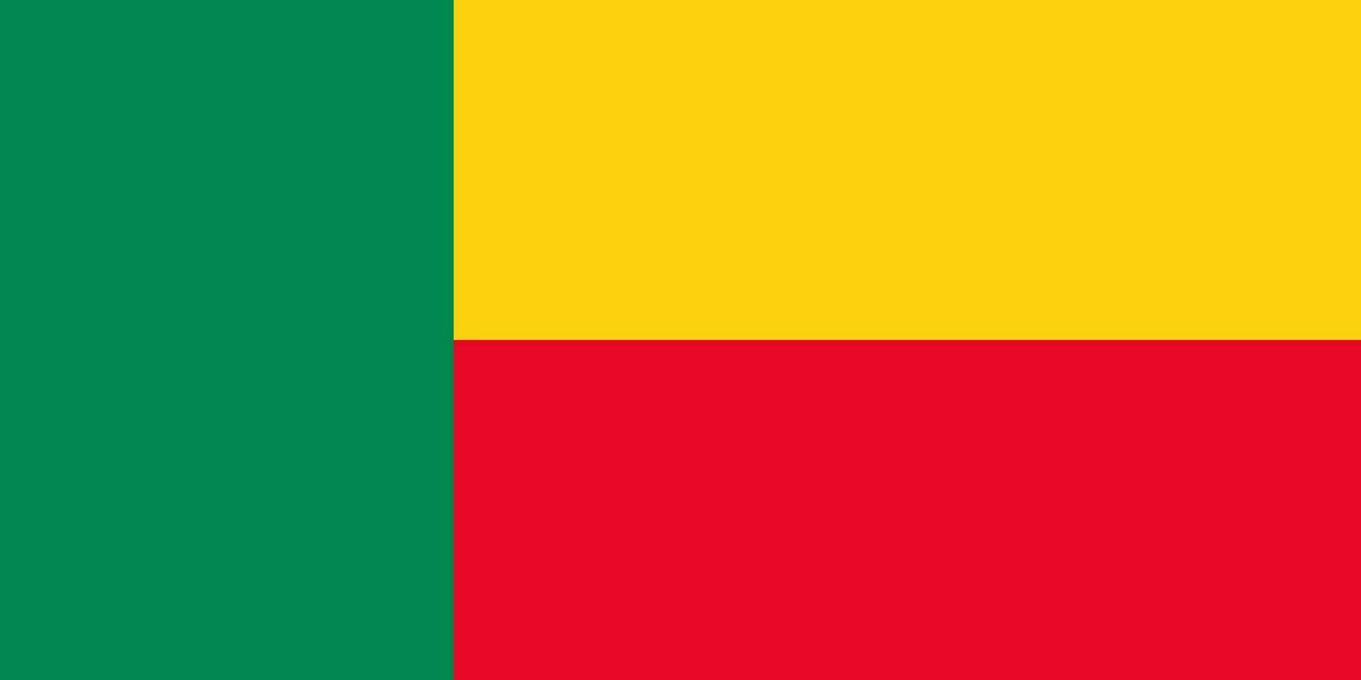 benin nationell flagga med officiell färger vektor