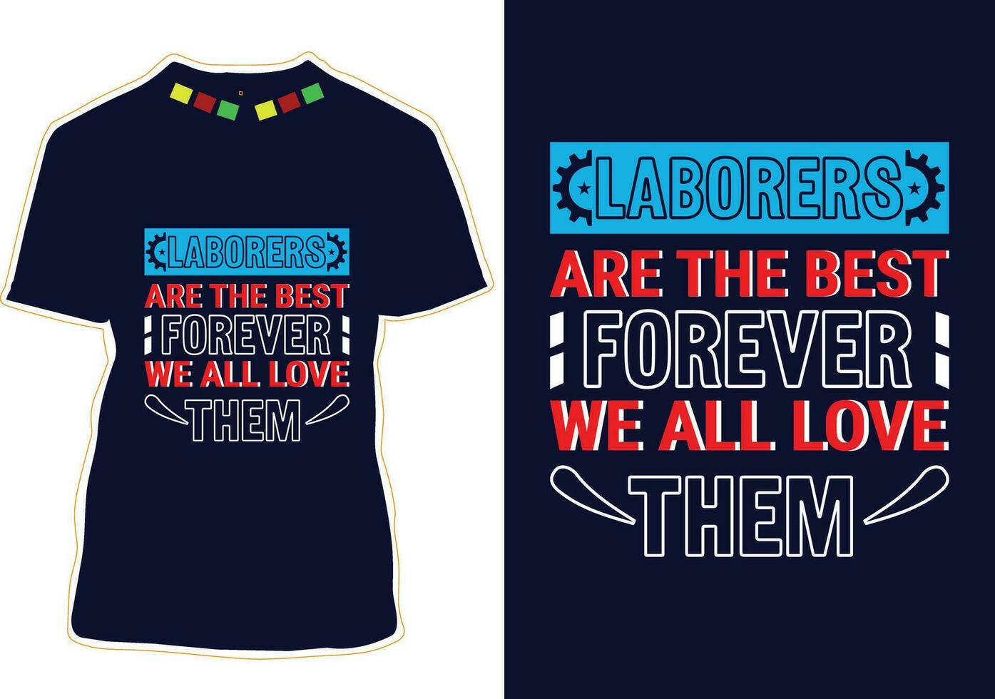 Happy Labor Day Typografie T-Shirt Design vektor