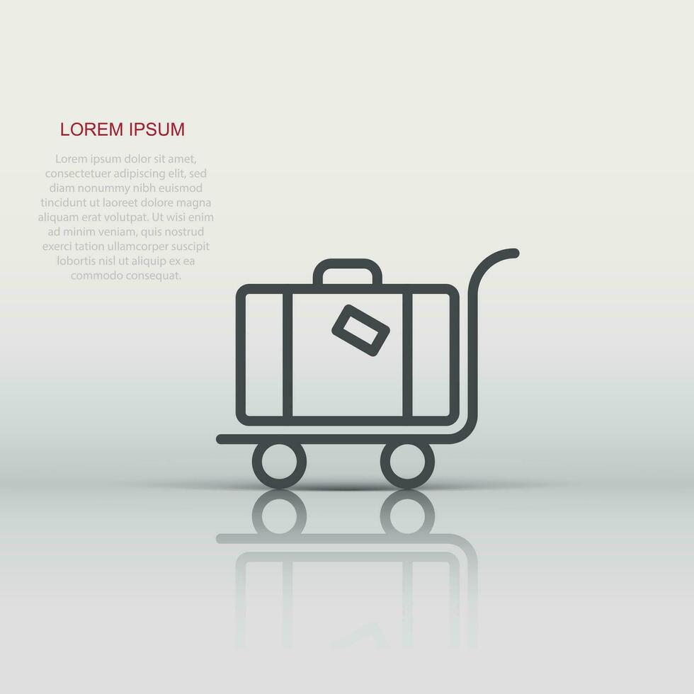 resa väska ikon i platt stil. bagage vektor illustration på vit isolerat bakgrund. bagage företag begrepp.