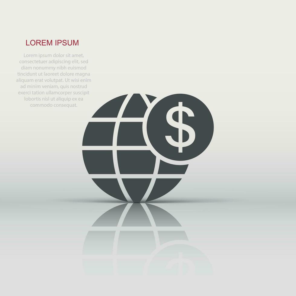 global företag ikon i platt stil. pengar transaktion vektor illustration på vit isolerat bakgrund. sedel räkningen säkerhet företag begrepp.