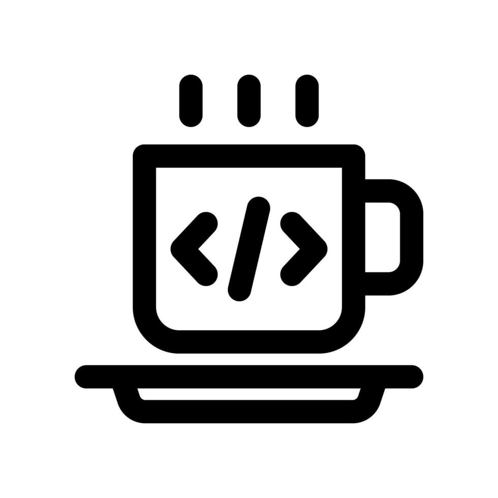 Kaffee Symbol. Vektor Symbol zum Ihre Webseite, Handy, Mobiltelefon, Präsentation, und Logo Design.