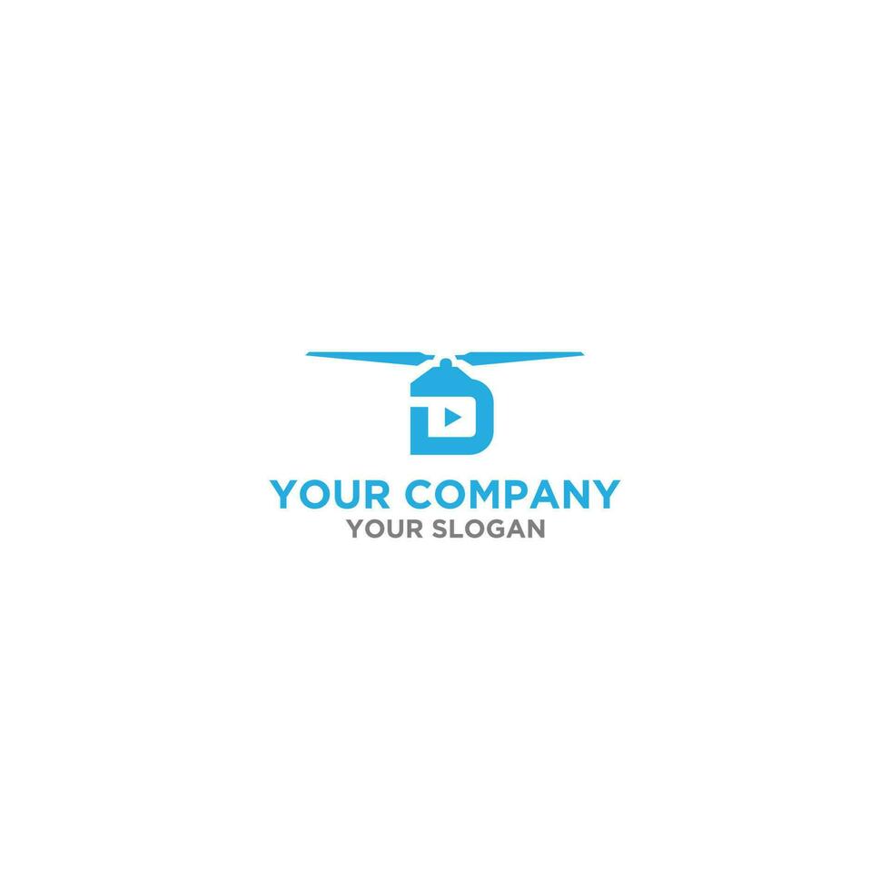 d Drohne Logo Design Vektor