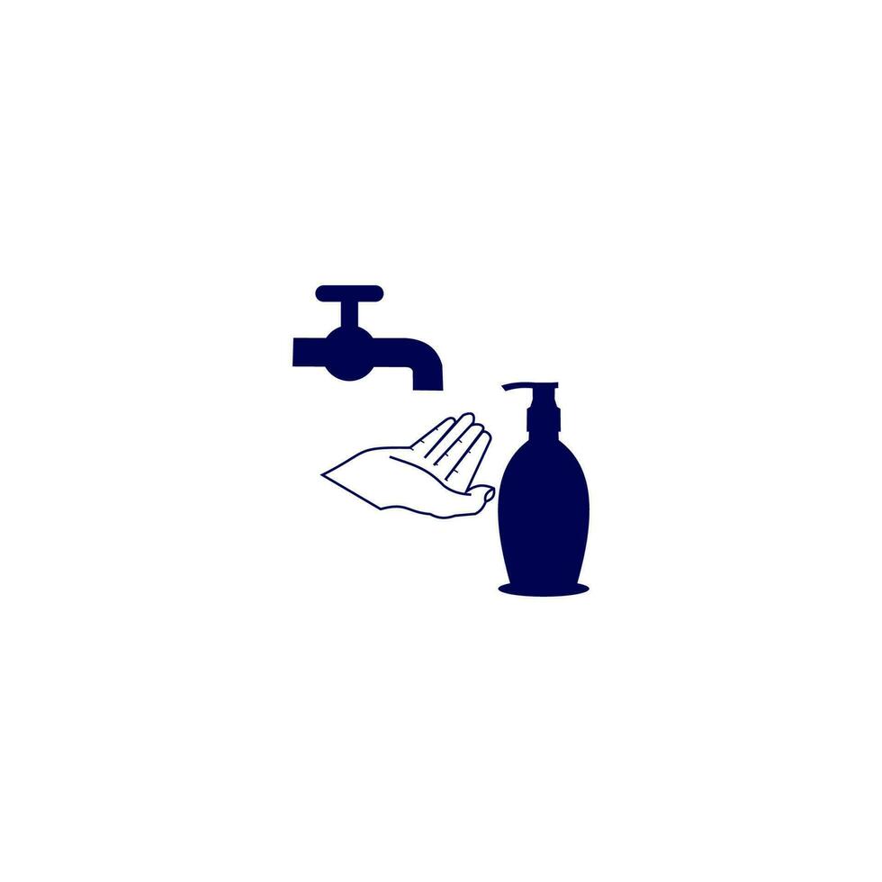 Hand Waschen Hygiene mit Seife Vektor